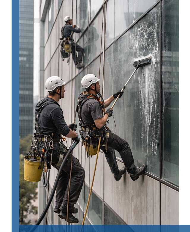Профессиональная высотная мойка фасадов зданий в Гатчине