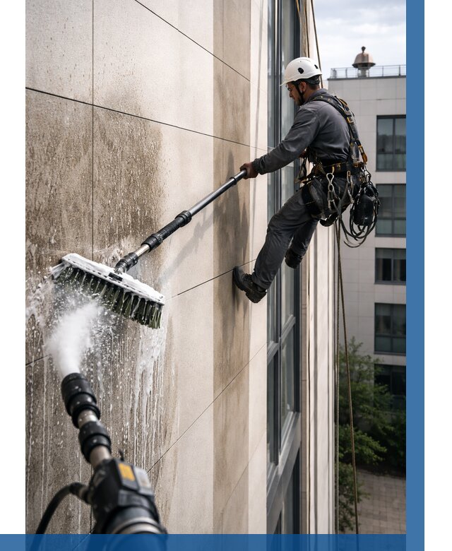 Мойка фасада из керамогранита в Гатчине от 308 р. | ВЫСОТНИК-Гтч