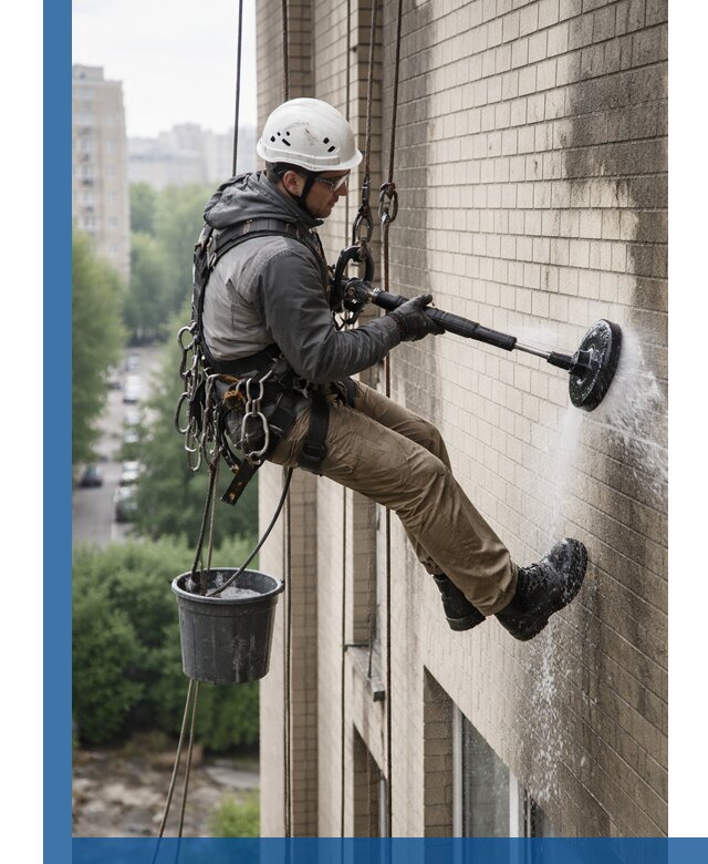 Очистка фасада от копоти в Гатчине профессионально и безопасно