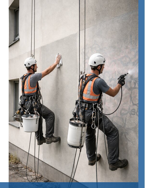 Антиграффити покрытие фасада в Гатчине от 617 р. | ВЫСОТНИК-Гтч