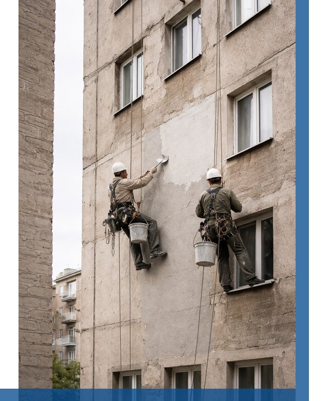 Косметический ремонт фасада в Гатчине от 1130 р. | ВЫСОТНИК-Гтч