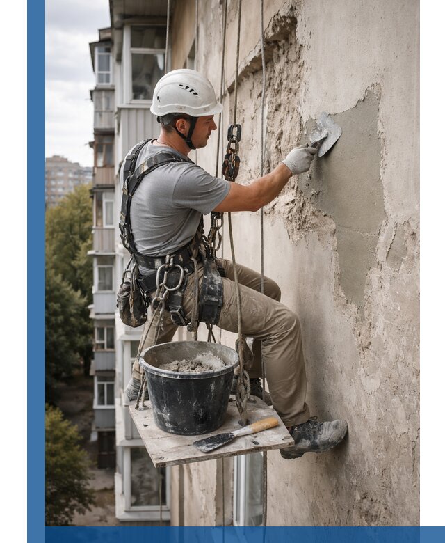 Восстановление фасадной штукатурки в Гатчине с гарантией качества