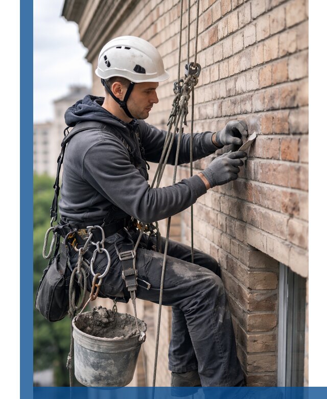 Качественный ремонт кирпичной кладки фасада в Гатчине с гарантией