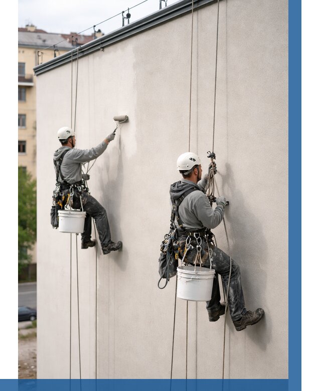 Покраска оштукатуренного фасада в Гатчине от 329 р. | ВЫСОТНИК-Гтч