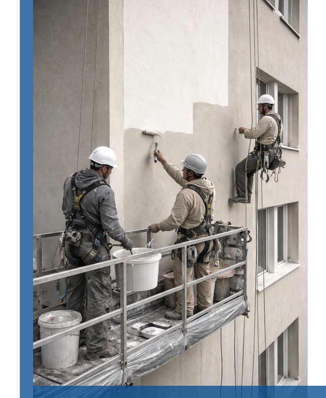 Покраска оштукатуренного фасада в Гатчине под ключ с гарантией