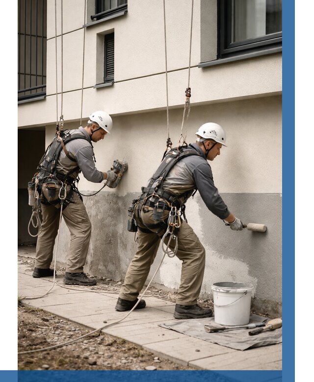 Окраска цоколя здания в Гатчине от 462 р. под ключ | ВЫСОТНИК-Гтч