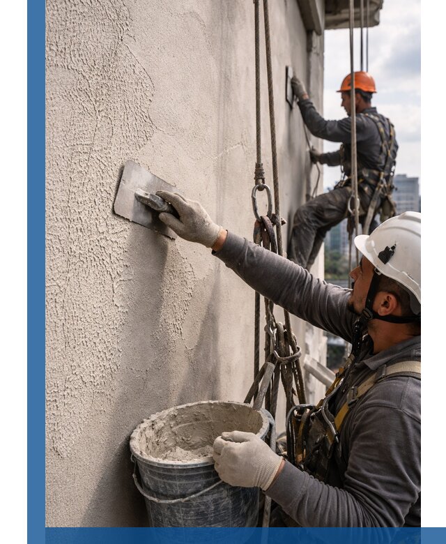 Декоративная штукатурка фасада с утеплением и защитой в Гатчине