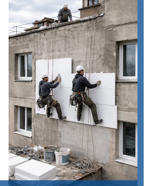 Утепление фасада пенополистиролом в Гатчине от 1850 р. | ВЫСОТНИК-Гтч