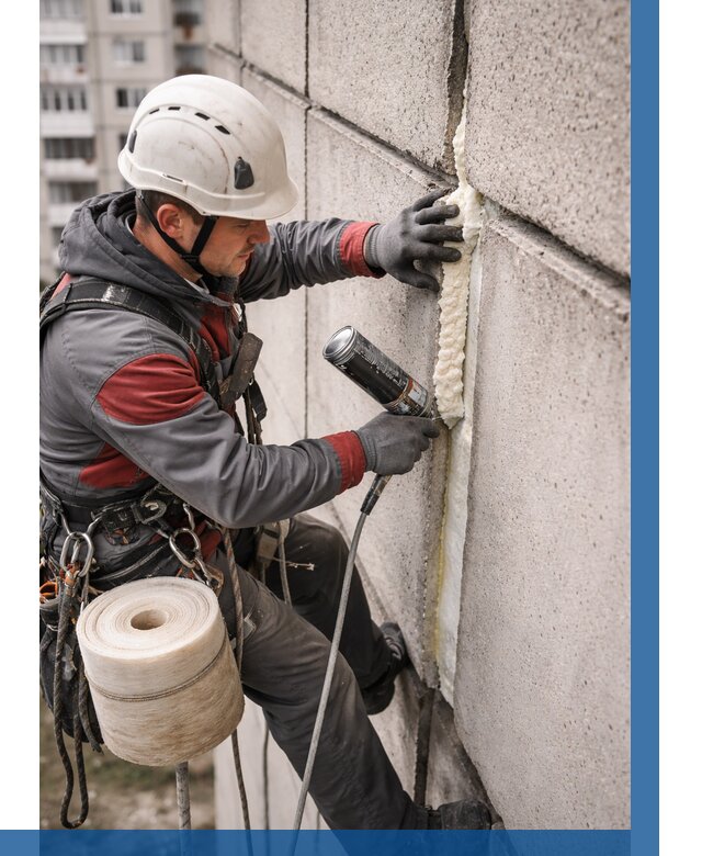 Утепление межпанельных швов в Гатчине от 719 р. | ВЫСОТНИК-Гтч