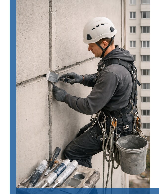Ремонт межпанельных швов в Гатчине герметизация и восстановление