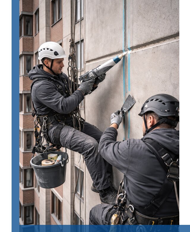 Вторичная герметизация швов фасада и кровли в Гатчине