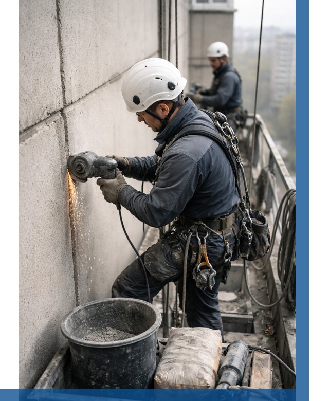 Штробление межпанельных швов в Гатчине от 1233 р. | ВЫСОТНИК-Гтч