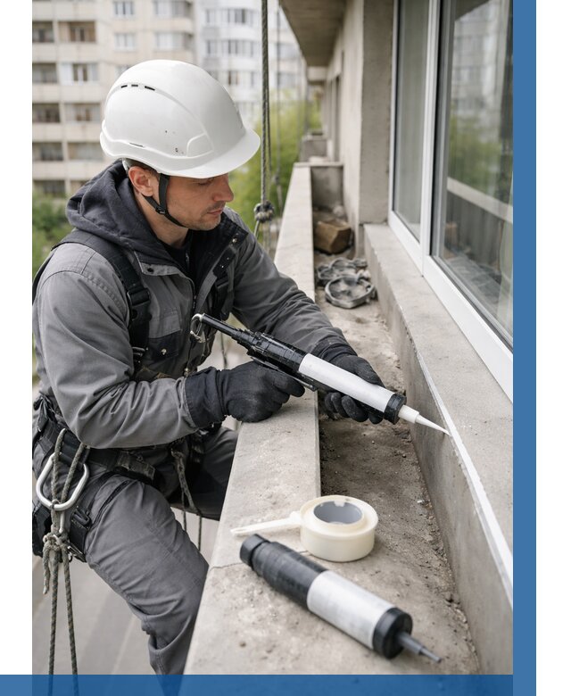 Герметизация швов лоджии в Гатчине от 4624 р. | ВЫСОТНИК-Гтч