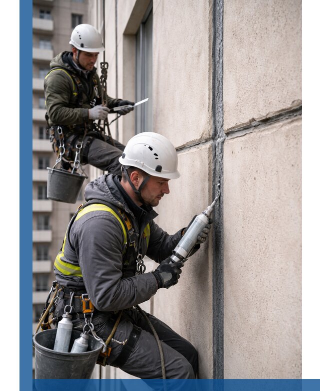 Герметизация деформационных швов фасада в Гатчине качественно