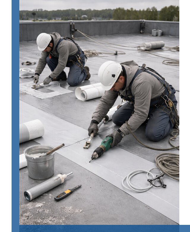 Ремонт мембранной кровли в Гатчине качественно и с гарантией