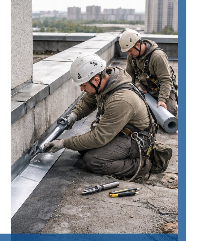 Ремонт кровельных примыканий в Гатчине от 1233 р. | ВЫСОТНИК-Гтч