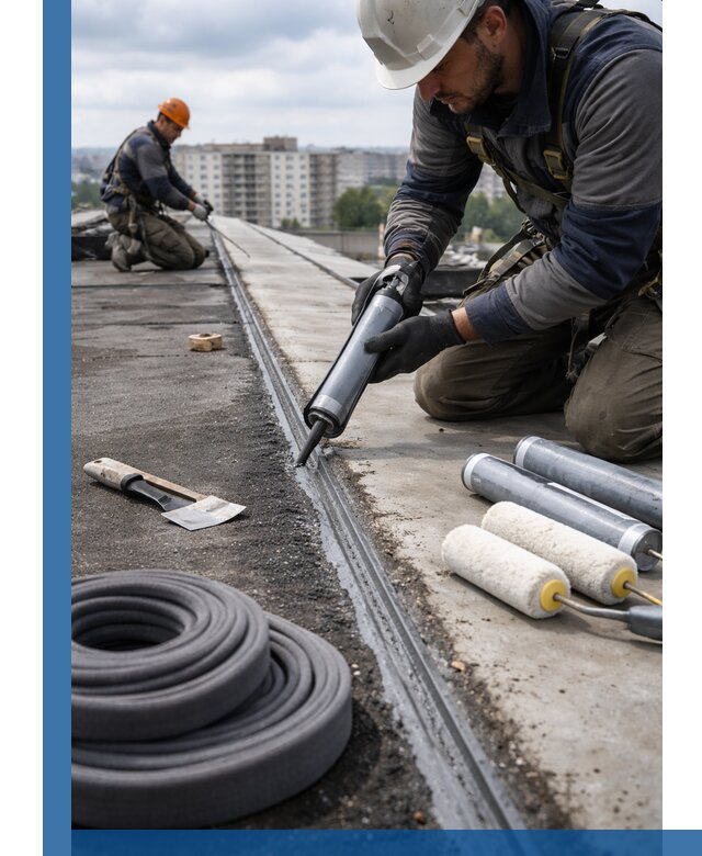 Герметизация швов кровли в Гатчине с гарантией герметичности