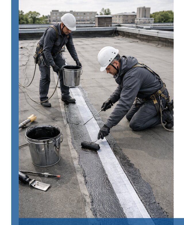 Гидроизоляция кровли мастикой в Гатчине надежная защита