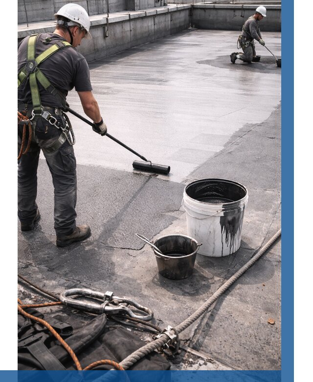 Гидроизоляция кровли жидкой резиной в Гатчине от 514 р. | ВЫСОТНИК-Гтч