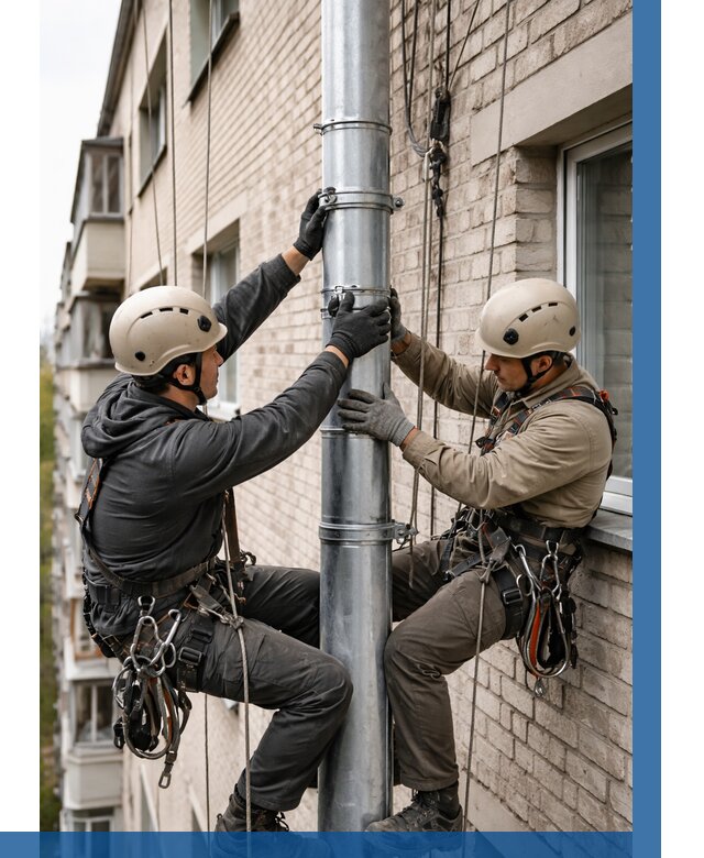 Замена водосточных труб в Гатчине от 6679 р. | ВЫСОТНИК-Гтч