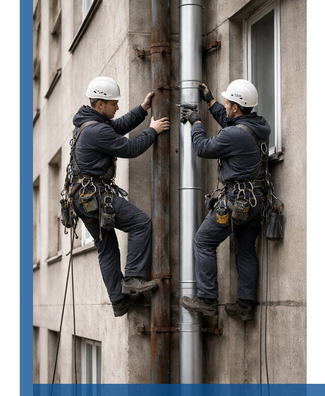Замена водосточных труб в Гатчине: монтаж и демонтаж под ключ