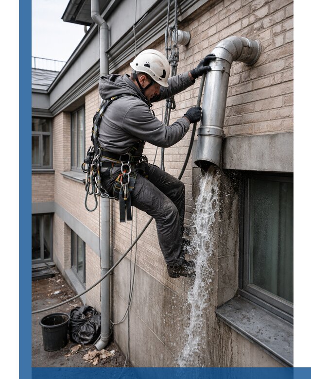 Профессиональная прочистка водосточных труб в Гатчине с гарантией