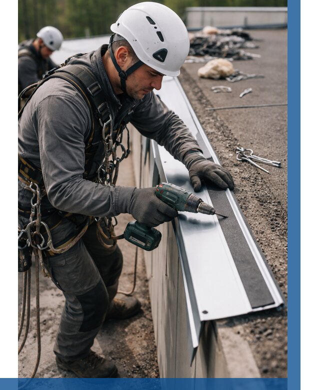 Монтаж капельника на кровле в Гатчине от 308 р. | ВЫСОТНИК-Гтч