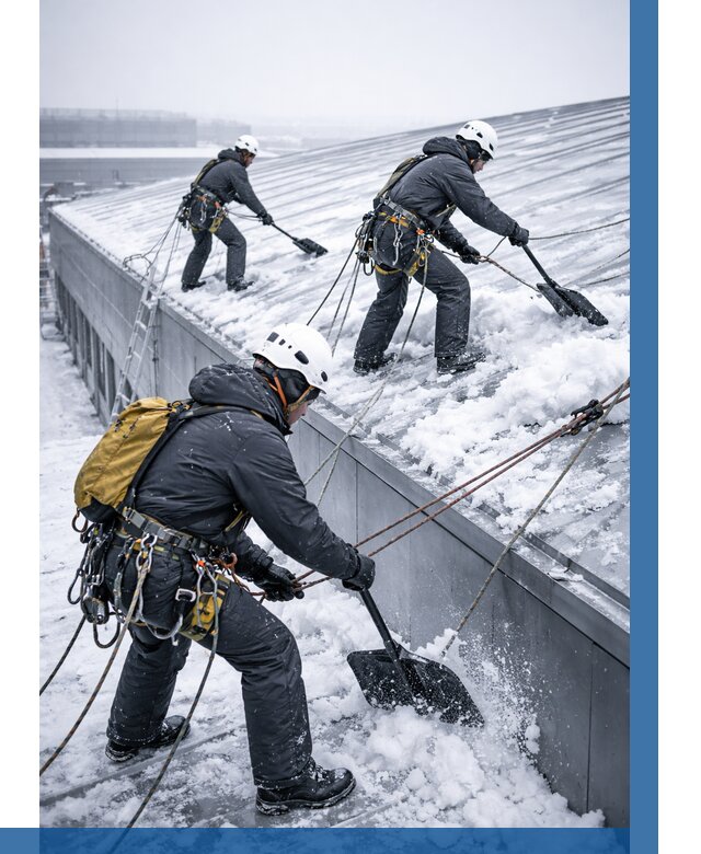 Очистка навесов от снега в Гатчине от 4624 р. | ВЫСОТНИК-Гтч