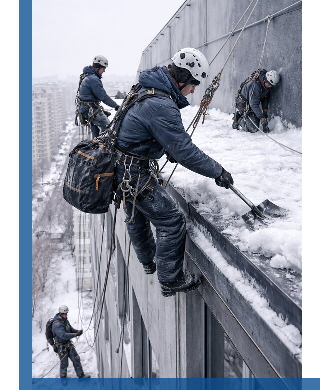 Абонентское обслуживание кровли зимой в Гатчине регулярный уход