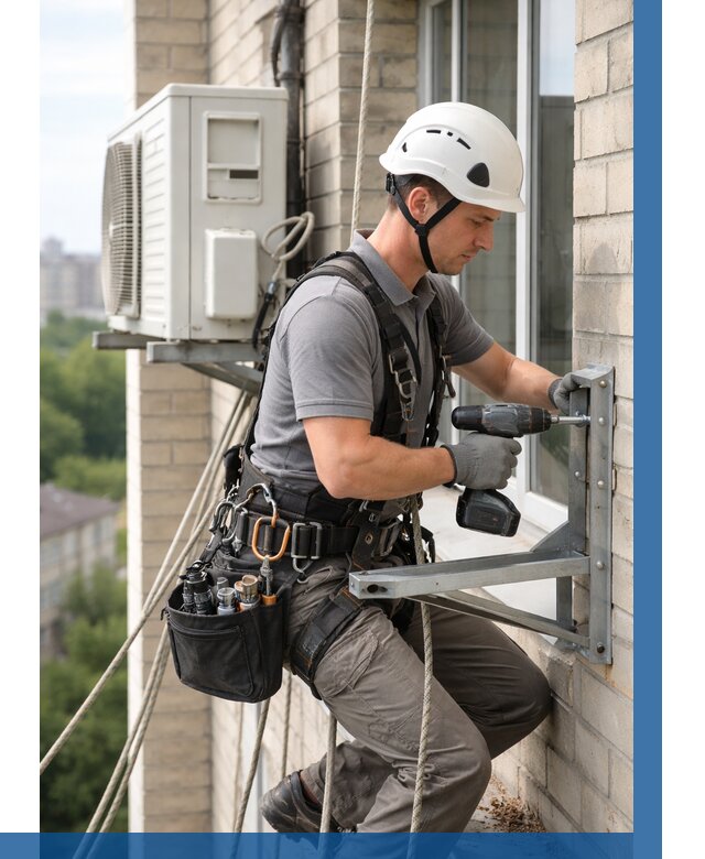 Установка кронштейнов кондиционера в Гатчине от 3597 р. | ВЫСОТНИК-Гтч