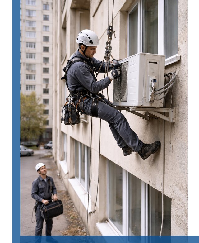 Демонтаж внешнего блока кондиционера в Гатчине профессионально