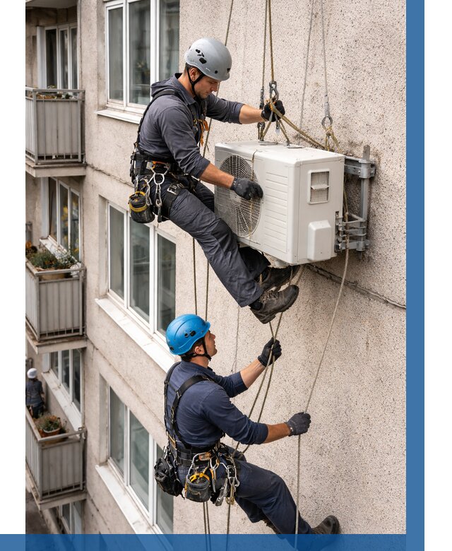 Перенос внешнего блока кондиционера в Гатчине от 9248 р.| ВЫСОТНИК-Гтч