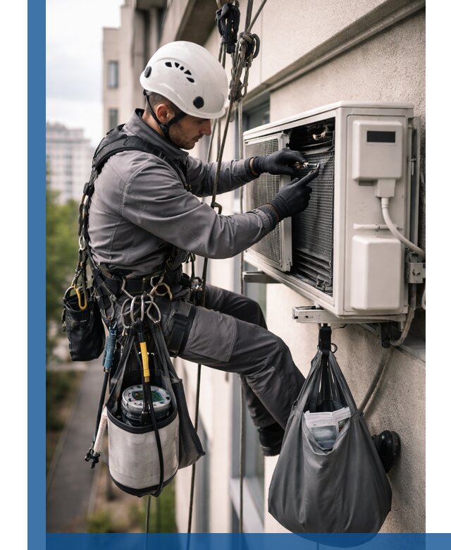 Обслуживание внешнего блока кондиционера в Гатчине профессионально