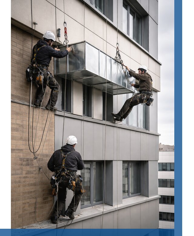 Монтаж воздуховодов на фасаде в Гатчине от 1541 р. | ВЫСОТНИК-Гтч