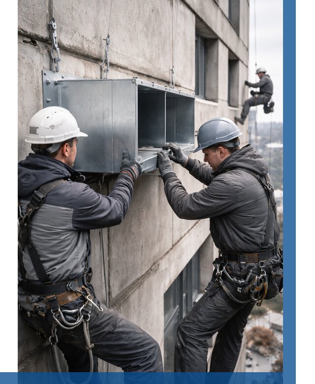 Монтаж вентиляционных коробов в Гатчине от 3083 р. | ВЫСОТНИК-Гтч