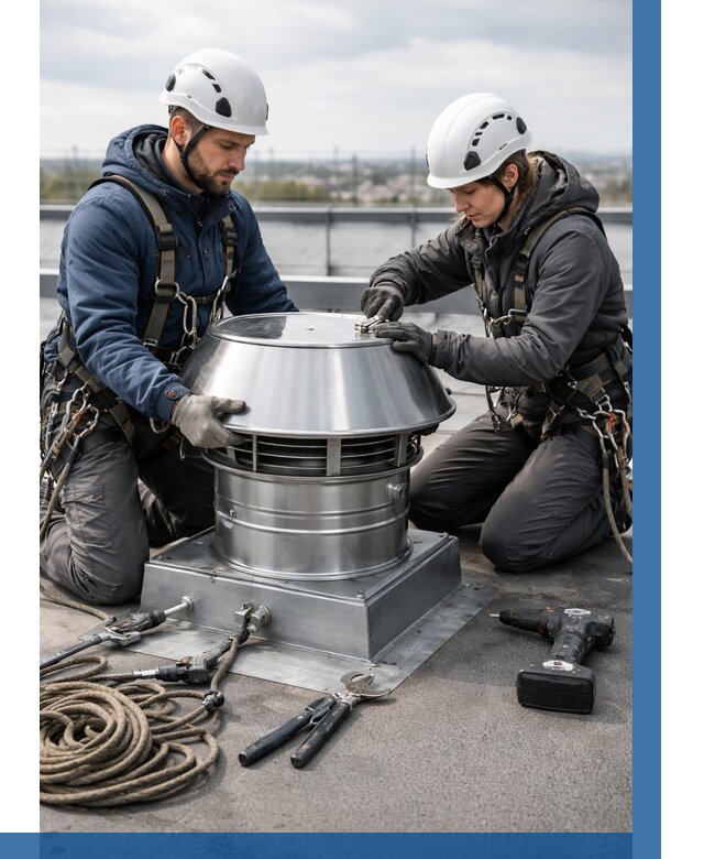 Установка дефлекторов на кровле в Гатчине от 4624 р. | ВЫСОТНИК-Гтч