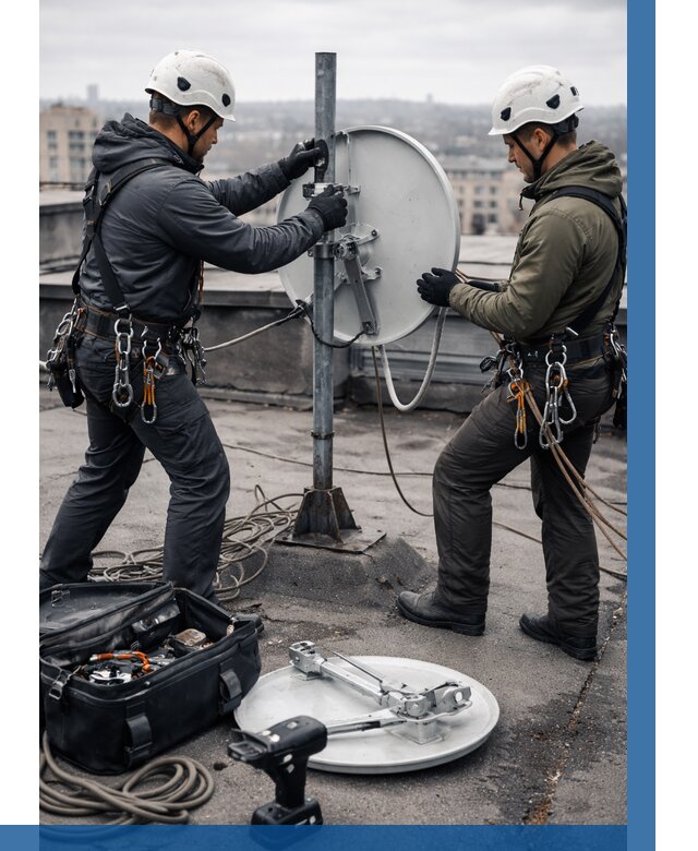 Демонтаж антенн на крыше в Гатчине от 4624 р. | ВЫСОТНИК-Гтч