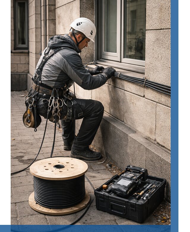 Прокладка оптоволоконного кабеля в Гатчине от 822 р. | ВЫСОТНИК-Гтч