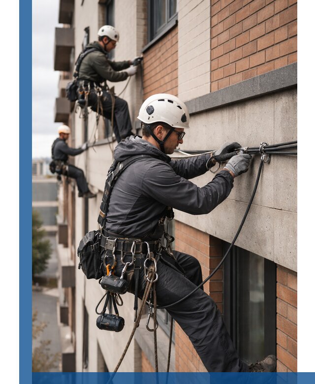 Крепление кабеля на фасаде монтаж и крепеж в Гатчине