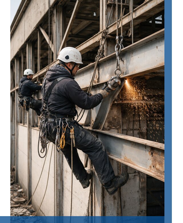 Демонтаж металлоконструкций на высоте в Гатчине от 6679р. |ВЫСОТНИК-Гтч