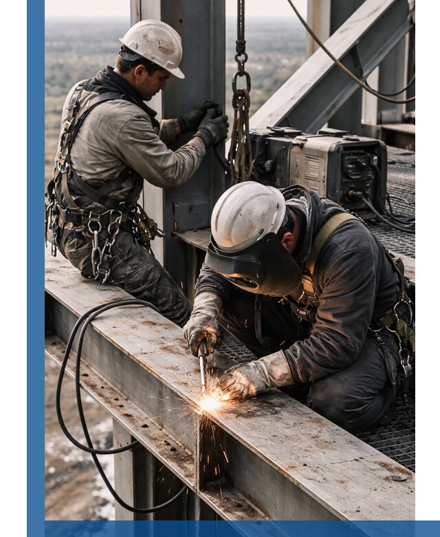 Высотные сварочные работы в Гатчине для промышленных объектов