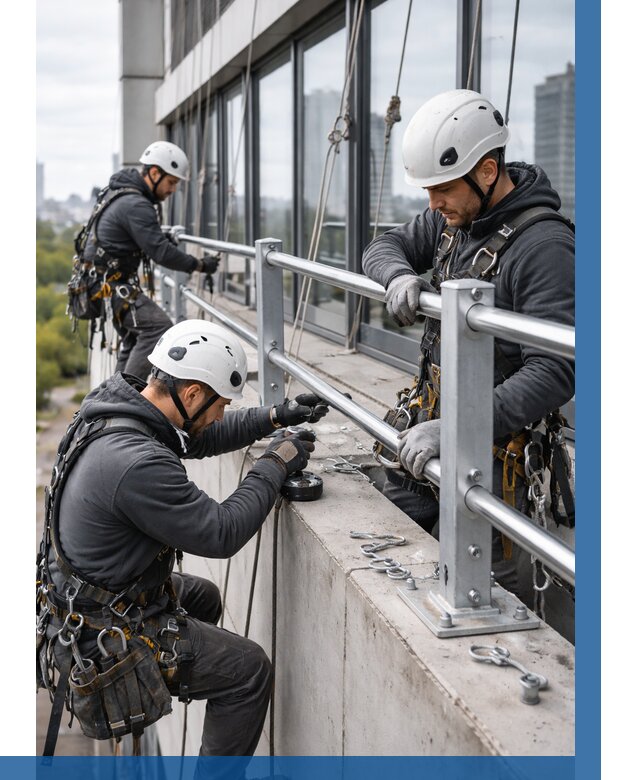 Монтаж ограждений на высоте в Гатчине, от 1233 р. | ВЫСОТНИК-Гтч
