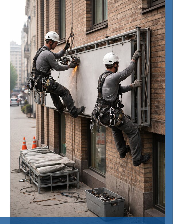 Демонтаж рекламной вывески в Гатчине от 6679 р. | ВЫСОТНИК-Гтч