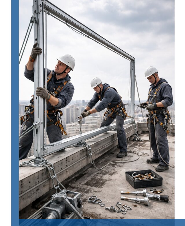 Монтаж крышных рекламных конструкций под ключ в Гатчине