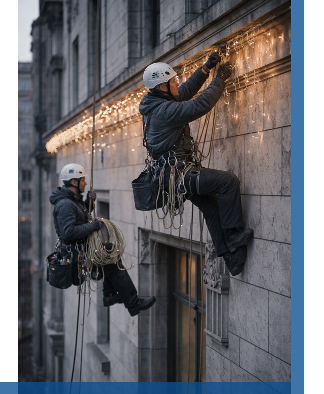 Монтаж новогодней иллюминации в Гатчине от 8735 р. | ВЫСОТНИК-Гтч