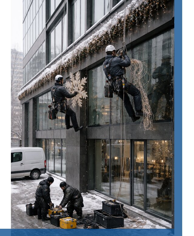 Демонтаж новогоднего оформления в Гатчине от 5652 р. | ВЫСОТНИК-Гтч