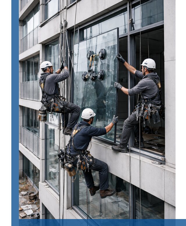 Фасадное остекление и монтаж витражей зданий в Гатчине под ключ