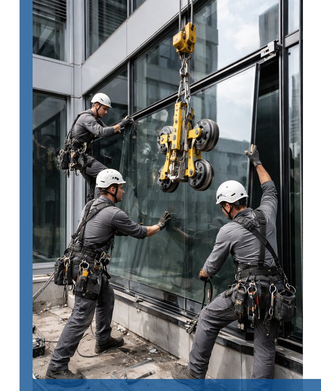 Структурное остекление фасадов в Гатчине монтаж и обслуживание