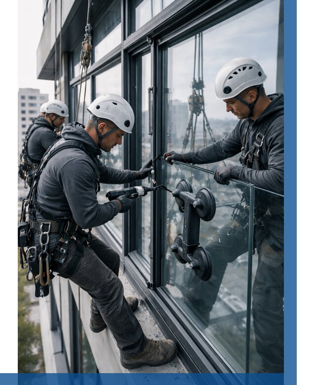 Витражное остекление зданий в Гатчине от 3597 р. | ВЫСОТНИК-Гтч