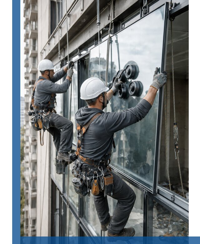 Витражное остекление фасадов и лоджий в Гатчине под ключ